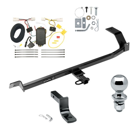 Trailer Tow Hitch For 10-17 Mitsubishi Lancer Exc Evolution Ralliart Dual Exhaust Complete Package w/ Wiring Draw Bar and 1-7/8" Ball