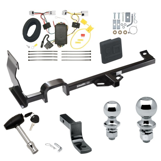 Trailer Tow Hitch For 11-17 Nissan JUKE FWD Except Nismo and RS Deluxe Package Wiring 2" and 1-7/8" Ball and Lock