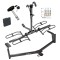 Trailer Tow Hitch For 13-20 Ford Fusion Lincoln MKZ Except Sport 3.0 Platform Style 2 Bike Rack w/ Hitch Lock and Cover