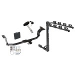 Trailer Tow Hitch w/ 4 Bike Rack For 11-16 Hyundai Elantra tilt away adult or child arms fold down carrier w/ Lock and Cover