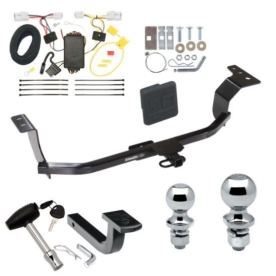 Trailer Tow Hitch For 11-16 Hyundai Elantra Deluxe Package Wiring 2" and 1-7/8" Ball and Lock