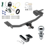 Trailer Tow Hitch For 10-14 Volkswagen GTI Hatchback Complete Package w/ Wiring Draw Bar and 2" Ball