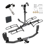 Trailer Tow Hitch For 13-21 Hyundai Elantra GT Except for Korean Manufactured Vehicles Platform Style 2 Bike Rack w/ Hitch Lock and Cover