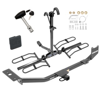 Trailer Tow Hitch For 13-19 Nissan Sentra S SL SV 20-23 S Platform Style 2 Bike Rack w/ Hitch Lock and Cover