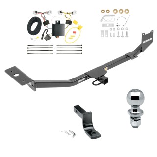 Trailer Tow Hitch For 13-19 Nissan Sentra S SL SV Excluding SR, SR Turbo and Nismo 20-23 S Complete Package w/ Wiring Draw Bar and 2" Ball