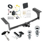 Trailer Tow Hitch For 14-21 Mazda 6 4 Dr. Sedan Deluxe Package Wiring 2" and 1-7/8" Ball and Lock