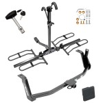 Trailer Tow Hitch For 14-18 Mazda 3 5 Dr. Hatchback Platform Style 2 Bike Rack w/ Hitch Lock and Cover