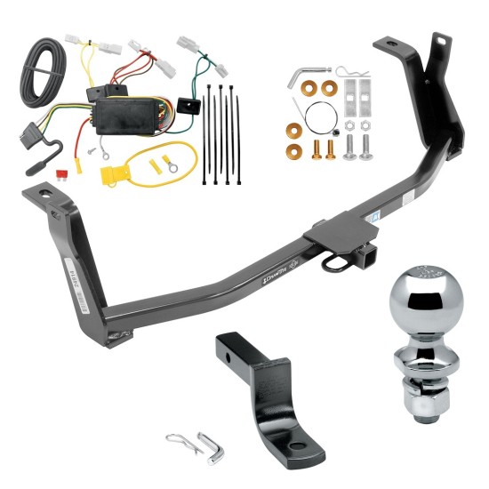 Trailer Tow Hitch For 14-18 Mazda 3 5 Dr. Hatchback Complete Package w/ Wiring Draw Bar and 2" Ball