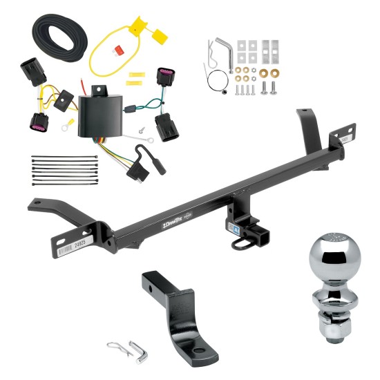 Trailer Tow Hitch For 15-22 Volkswagen Golf Except Sportwagen Complete Package w/ Wiring Draw Bar and 2" Ball