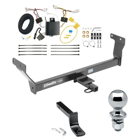 Trailer Tow Hitch For 14-24 Infiniti Q50 Complete Package w/ Wiring Draw Bar and 2" Ball