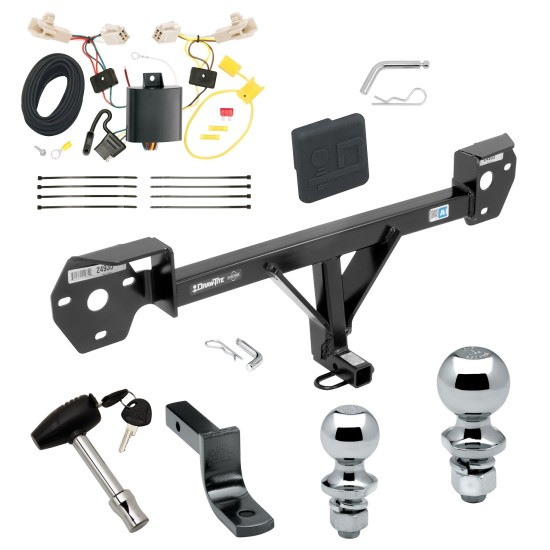 Trailer Tow Hitch For 13-21 Subaru BRZ 13-16 Scion FR-S Deluxe Package Wiring 2" and 1-7/8" Ball and Lock