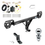 Trailer Tow Hitch For 13-21 Subaru BRZ 13-16 Scion FR-S Complete Package w/ Wiring Draw Bar and 2" Ball