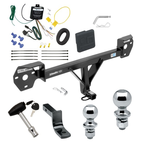 Trailer Tow Hitch For 17-20 Toyota 86 Deluxe Package Wiring 2" and 1-7/8" Ball and Lock