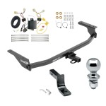 Trailer Tow Hitch For 17-20 Hyundai Elantra 4 Dr. Except Limited and Sport Complete Package w/ Wiring Draw Bar and 2" Ball