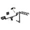 Trailer Tow Hitch w/ 4 Bike Rack For 16-22 Chevy Spark tilt away adult or child arms fold down carrier w/ Lock and Cover