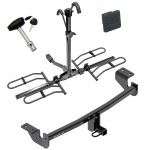 Trailer Tow Hitch For 2016 Toyota iM 17-18 Corolla iM Platform Style 2 Bike Rack w/ Hitch Lock and Cover