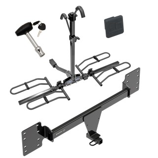 Trailer Tow Hitch For 12-23 Tesla S Platform Style 2 Bike Rack w/ Hitch Lock and Cover