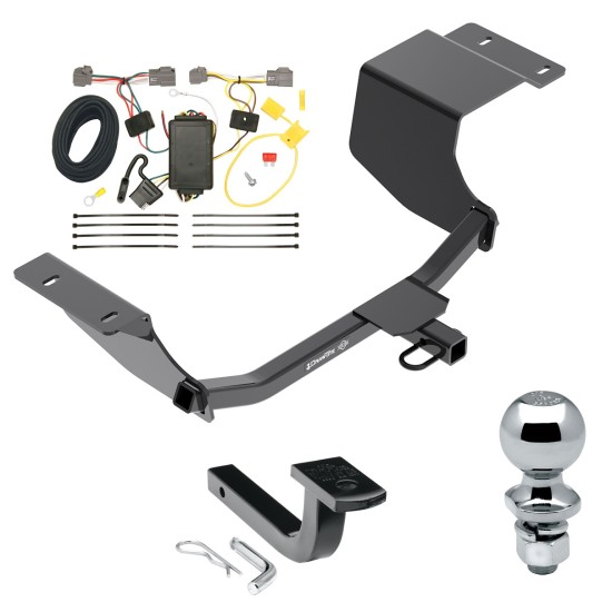 Trailer Tow Hitch For 11-13 Ford Fiesta 5 Dr. Hatchback Complete Package w/ Wiring Draw Bar and 2" Ball