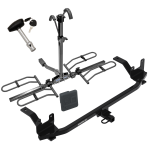 Trailer Tow Hitch For 18-20 Hyundai Elantra Except GT and Sport 18-23 KIA Rio Platform Style 2 Bike Rack w/ Hitch Lock and Cover