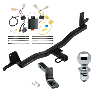 Trailer Tow Hitch For 12-20 Toyota Prius C Complete Package w/ Wiring Draw Bar and 2" Ball