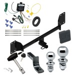 Trailer Tow Hitch For 2020-2022 Honda Accord Deluxe Package Wiring 2" and 1-7/8" Ball and Lock