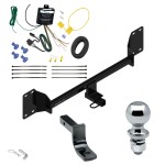 Trailer Tow Hitch For 2020-2022 Honda Accord Complete Package w/ Wiring Draw Bar and 2" Ball