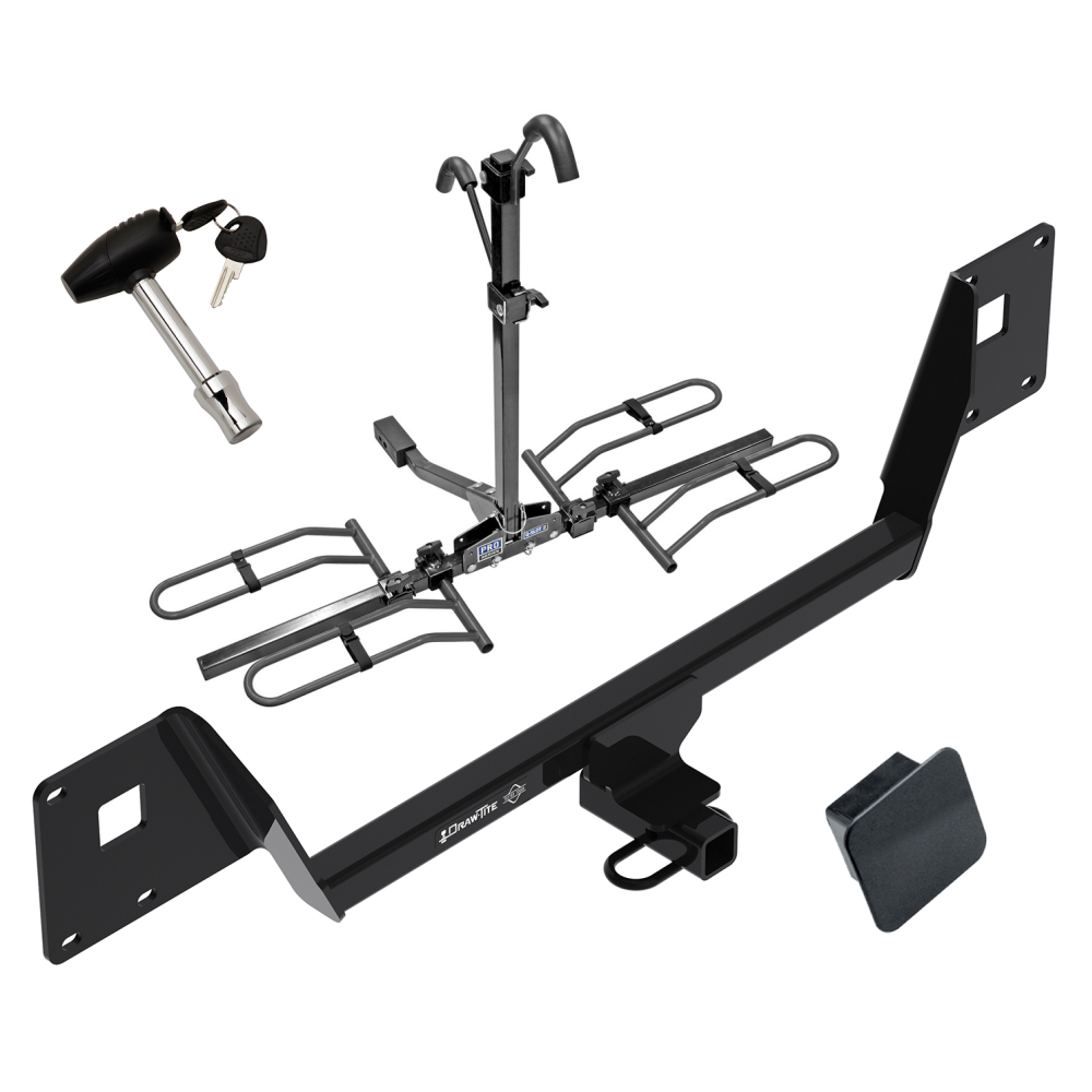 Trailer Tow Hitch For 15 18 Volkswagen Golf R Platform Style 2 Bike Rack W Hitch Lock And Cover