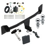 Trailer Tow Hitch For 20-22 Volkswagen Passat without LED Taillights Deluxe Package Wiring 2" and 1-7/8" Ball and Lock