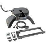 Reese Elite Rails 26.5K 5th Wheel Hitch for 10-12  Dodge Ram 2500 3500 with 7-Way Wiring Installation Kit Under-Bed for Fifth Wheel Trailer Hitch