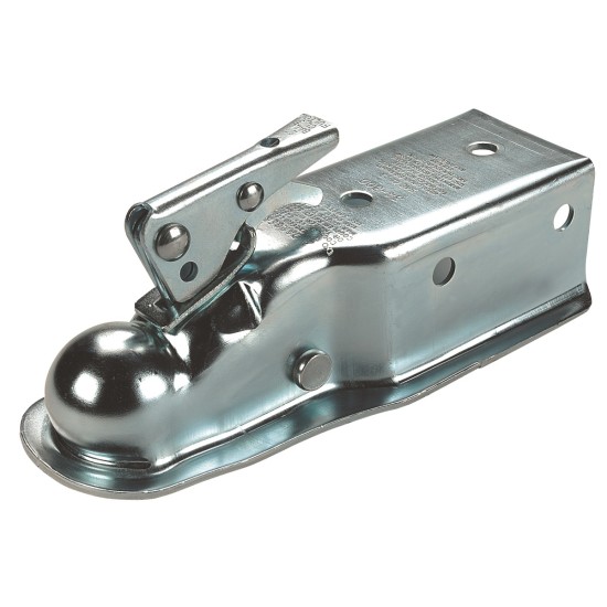 Fulton Fas-Lok Trailer Coupler 3" Channel Tongue 2" Ball 5,000 lbs. Trigger Latch Zinc