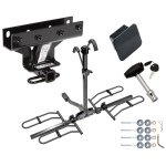 Trailer Tow Hitch For 05-10 Jeep Commander Grand Cherokee Except SRT-8 Platform Style 2 Bike Rack Hitch Lock and Cover