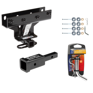 Trailer Tow Hitch For 05-10 Jeep Commander Grand Cherokee Except SRT-8 w/ 2" Adapter and Pin/Clip