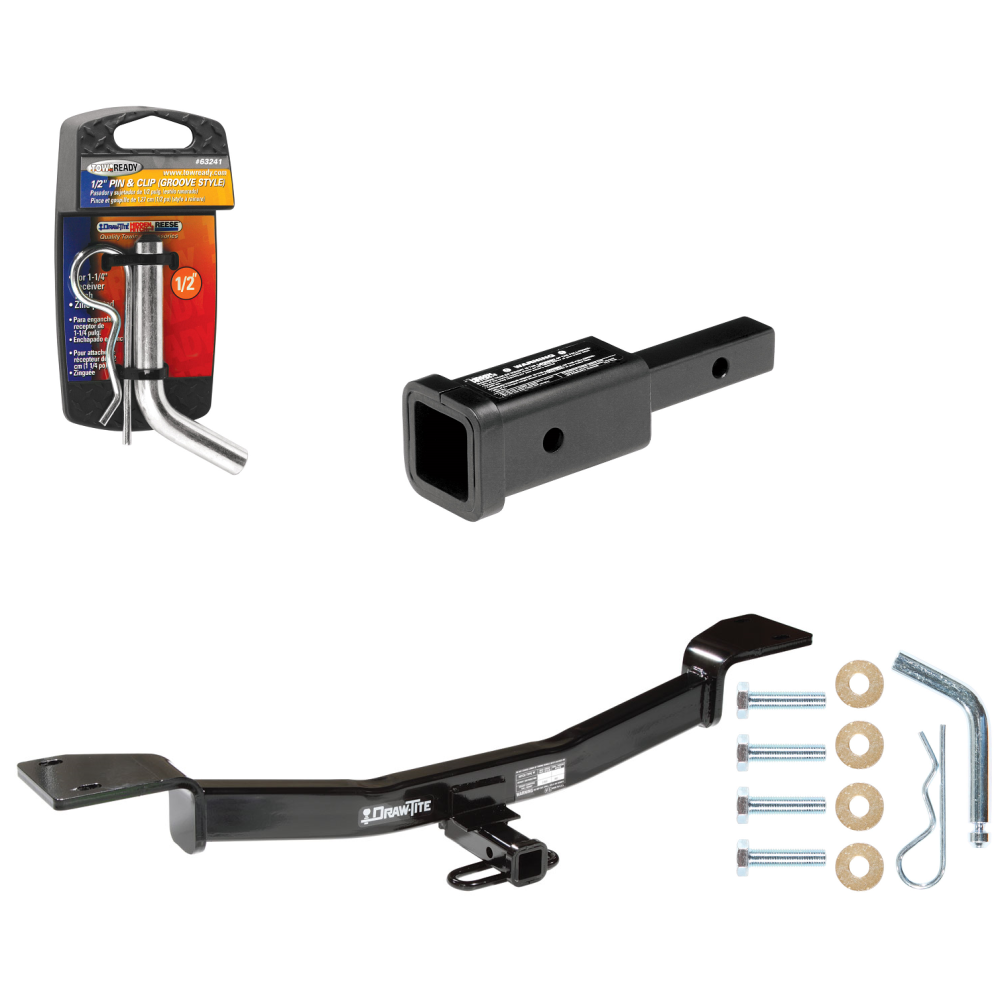 Trailer Tow Hitch For 05-10 KIA Sportage 05-09 Hyundai Tucson w/ 2" Adapter and Pin/Clip