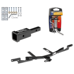 Trailer Tow Hitch For 07-12 Toyota Camry Sedan Lexus ES350 w/ 2" Adapter and Pin/Clip