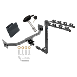 Trailer Tow Hitch w/ 4 Bike Rack For 14-17 KIA Rondo Canada Only tilt away adult or child arms fold down carrier w/ Lock and Cover