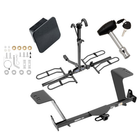 Trailer Tow Hitch For 13-18 Lexus ES350 Except Hybrid Platform Style 2 Bike Rack Hitch Lock and Cover