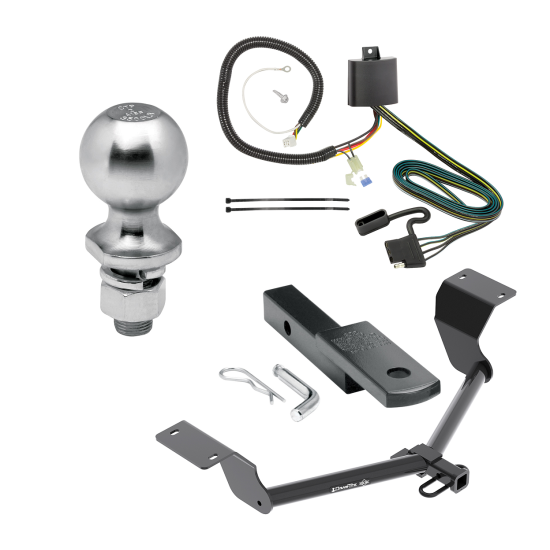 Trailer Tow Hitch For 17-21 Honda CR-V Class 2 Complete Package w/ Wiring Draw Bar Kit and 2" Ball