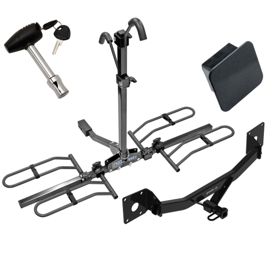 Trailer Tow Hitch For 16-25 Chevy Malibu 17-20 Buick LaCrosse 18-20 Regal Sportback Class 2 Platform Style 2 Bike Rack Hitch Lock and Cover