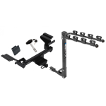 Trailer Tow Hitch w/ 4 Bike Rack For 18-20 Buick Regal TourX tilt away adult or child arms fold down carrier w/ Lock and Cover