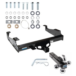 Reese Trailer Tow Hitch Receiver For 99-23 F-450 F-550 99-00 F-350 Cab & Chassis w/34" Wide Frames w/Tri-Ball Triple Ball 1-7/8" 2" 2-5/16"