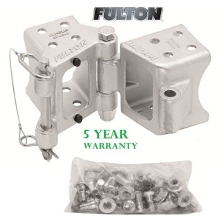 Fulton 3" x 5" Bolt-On Trailer Hinge Kit Fold-Away Coupler 9,000 lbs Tongue Frame