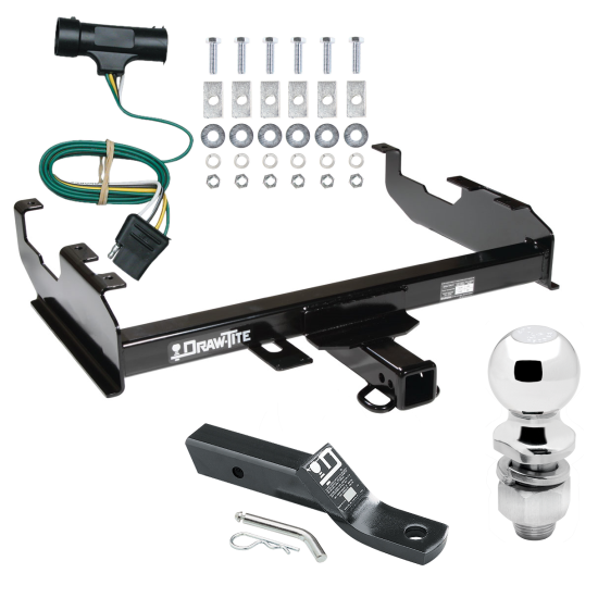 Trailer Tow Hitch For  73-84 Chevy C/K 67-84 GMC C/K w/ 8' Bed Complete Package w/ Wiring and 2" Ball