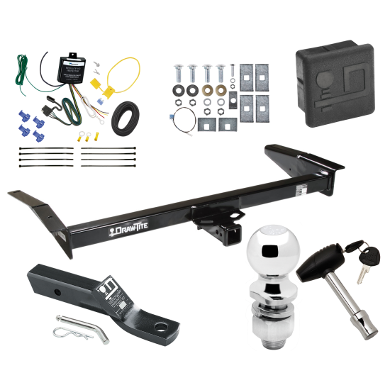 Trailer Tow Hitch For 98-09 Ford Crown Victoria 81-11 Lincoln Town Car 98-11 Mercury Grand Marquis 03-04 Marauder Deluxe Package Wiring 2" Ball and Lock