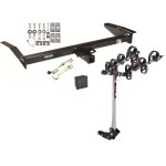 Trailer Tow Hitch For 79-11 Ford Crown Victoria Lincoln Town Car 4 Bike Rack w/ Hitch Lock and Cover