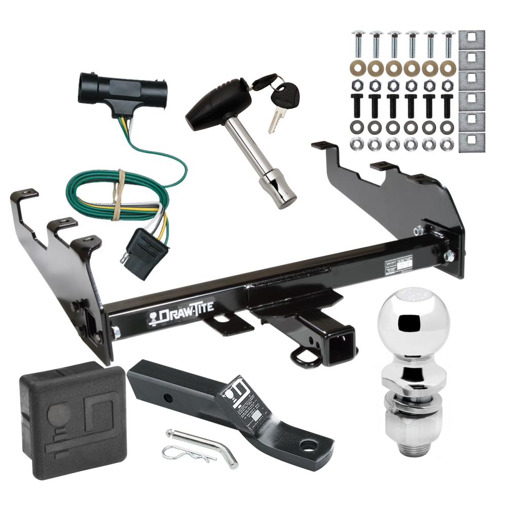 Trailer Tow Hitch For 67-84 Chevy GMC C/K w/Deep Drop Bumper Deluxe Package Wiring 2" Ball and Lock