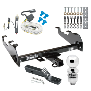 Trailer Tow Hitch For 63-74 Chevy GMC C/K 68-85 Dodge D/W Ramcharger 63-79 Ford F-100 F-150 F-250 F-350 Complete Package w/ Wiring and 2" Ball