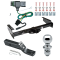 Trailer Tow Hitch For 92-00 Chevy GMC Suburban C/K Blazer Tahoe Yukon Complete Package w/ Wiring and 1-7/8" Ball