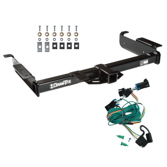 Trailer Tow Hitch For 96-99 Chevy Express GMC Savana 1500 2500 3500 w/ Wiring Harness Kit