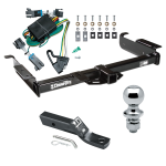 Trailer Tow Hitch For 00-02 Chevy Express GMC Savana 1500 2500 3500 Complete Package w/ Wiring and 1-7/8" Ball