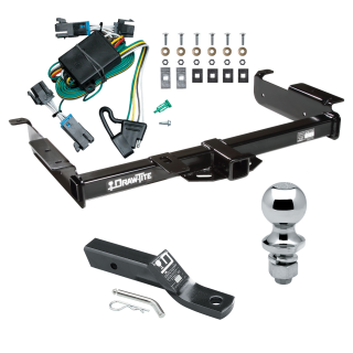 Trailer Tow Hitch For 00-02 Chevy Express GMC Savana 1500 2500 3500 Complete Package w/ Wiring and 1-7/8" Ball